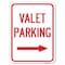 Signmission Valet Parking with Right Arrow Heavy-Gauge Aluminum Rust Proof Parking Sign, 18" x 24", A-1824-22749 A-1824-22749 - alternate 1